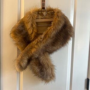 Faux fur shawl
